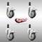 Service Caster 4 Inch 316SS Thermoplastic Rubber Swivel 1-1/8 Inch Stem Caster Set Lock Brake SCC-SS316TTLEX20S414-TPRB-118-4 - alternate 3